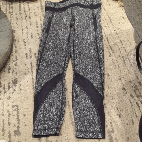 Lululemon Inspire Tight II Power Luxtreme Suited Jacquard Black White / Black - Picture 10 of 12
